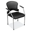 OfficeSource 2894TGBLK Casi Series Guest Side Chair with Arms