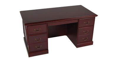 OfficeSource OS900 Traditional Collection Managers Desk with Center Drawer (934MH)