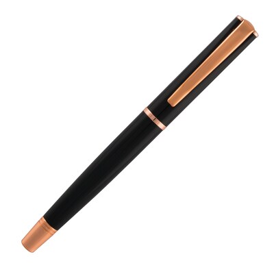 Monteverde Impressa Fountain Pen, Fine Nib, Black with Rose Gold (MV29862)