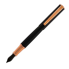 Monteverde Impressa Fountain Pen, Broad Nib, Black with Rose Gold (MV29861)