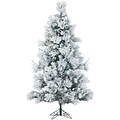 7.5 Ft. Flocked Snowy Pine Christmas Tree with Smart String Lighting