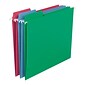 Smead FasTab Hanging File Folders, 1/3 Cut, Letter Size, Multicolor, 18/Box (64053)