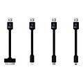 ChargeHub CableLinx Value Pack USB Charge & Sync Cable; Black, for iPhone/iPad/iPod (USB4PK-ING-001)