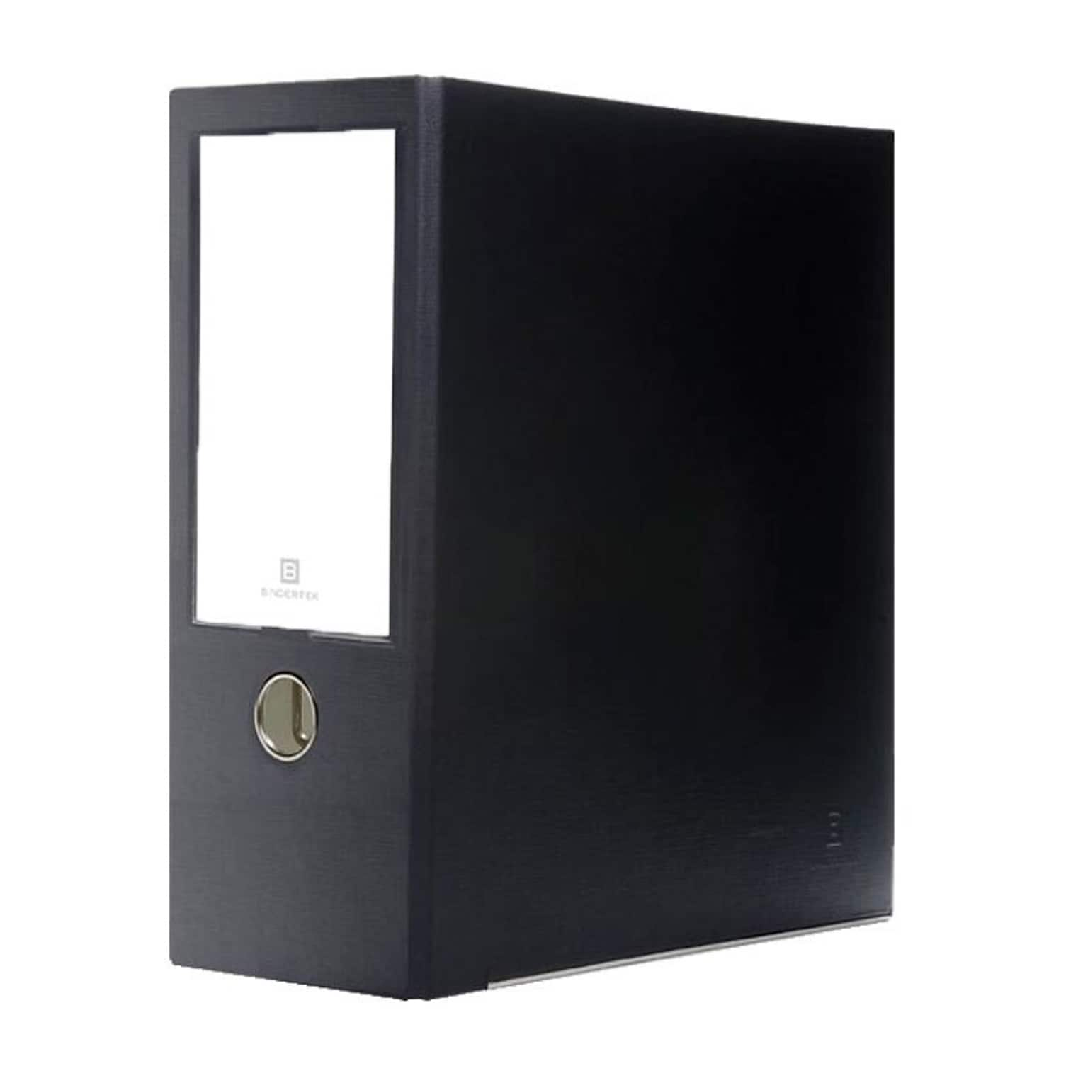 Bindertek Premium 3 3-Ring Non-View Binders, D-Ring, Black (3XLN-BK)