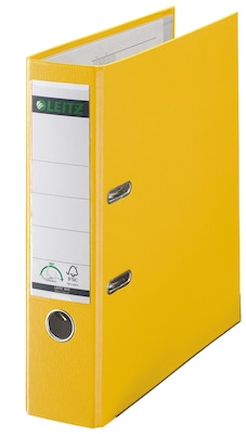 Leitz 180 Standard 2 2-Ring A4 Binder, Yellow (10105015)