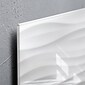 Sigel 19 x 19 Contemporary Magnetic Glass Board, White Wave (SGBOARD19-WW)