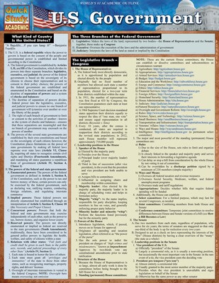 BarCharts, Inc. QuickStudy® U.S Government Reference Set (9781423230106)