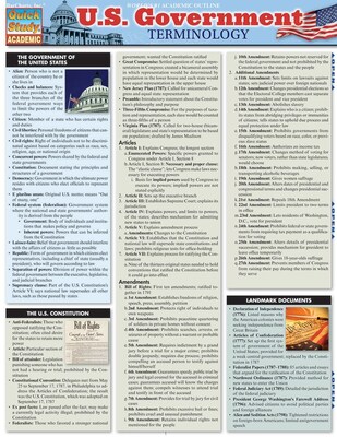 BarCharts, Inc. QuickStudy® U.S Government Reference Set (9781423230106)