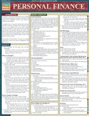 BarCharts, Inc. QuickStudy® Personal Finance Reference Set (9781423231424)