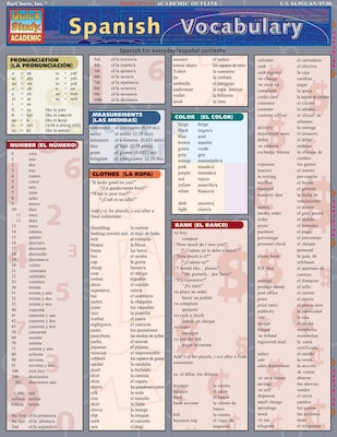 BarCharts, Inc. QuickStudy® Spanish Flashcard & Reference Set (9781423230663)