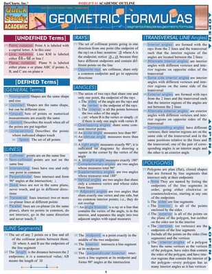 BarCharts, Inc. QuickStudy® Geometry Reference Set (9781423231561)