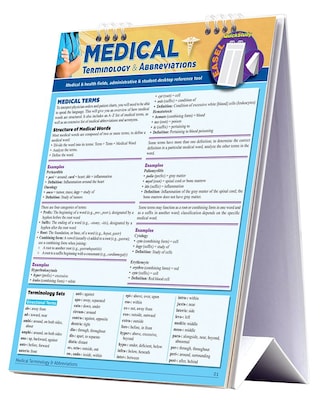 BarCharts, Inc. QuickStudy® Medical Terminology Reference Easel Reference Set (9781423230526)