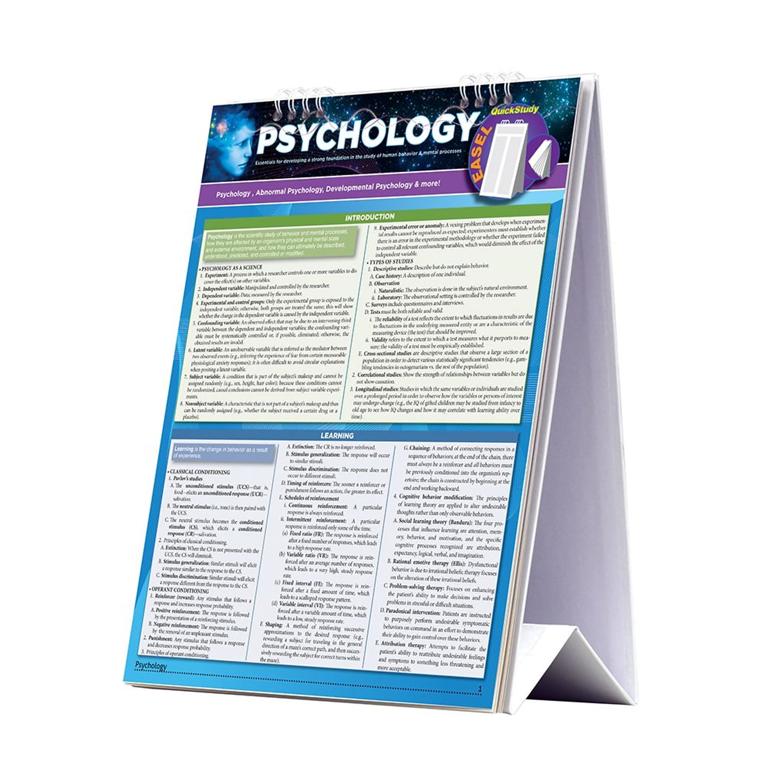 BarCharts, Inc. QuickStudy® Psychology Easel Reference Set (9781423230571)