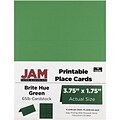 JAM Paper® Printable Place Cards, 1.75 x 3.75, Brite Hue Green Placecards, 12/pack (225928561)