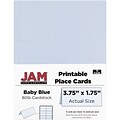 JAM Paper® Printable Place Cards, 1.75 x 3.75, Baby Blue Placecards, 12/pack (225928568)
