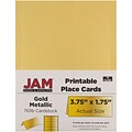JAM Paper® Printable Place Cards, 1.75 x 3.75, Stardream Metallic Gold Placecards, 12/pack (225928571)
