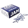 JAM Paper® Colorful Butterfly Paper Clips, Dark Blue Paperclips, 15/Pack (332BYBU)