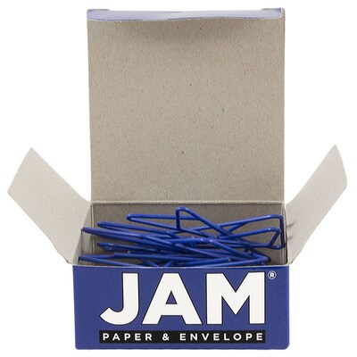 JAM Paper® Colorful Butterfly Paper Clips, Dark Blue Paperclips, 15/Pack (332BYBU)