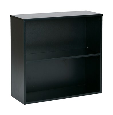 Pro-Line II Prado 2 Shelf Bookcase Black 29.75H x 31.5W x 11.75D (PRD3230-BLK)