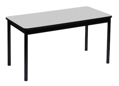 Correll, Inc. 72 Rectangular Shape High-Pressure Laminate Top Lab Table, Gray Granite with Black Fr
