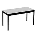 Correll, Inc. 60 Rectangular Shape High-Pressure Laminate Top Lab Table, Gray Granite with Black Fr