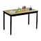 Correll, Inc. 72 Rectangular Shape High-Pressure Laminate Top Lab Table, Fusion Maple with Black Fr