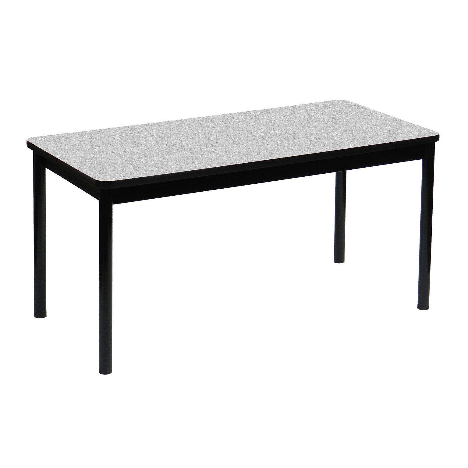 Correll, Inc. 60 Rectangular Laminate/Steel Library Table, Gray Granite (LR3060)