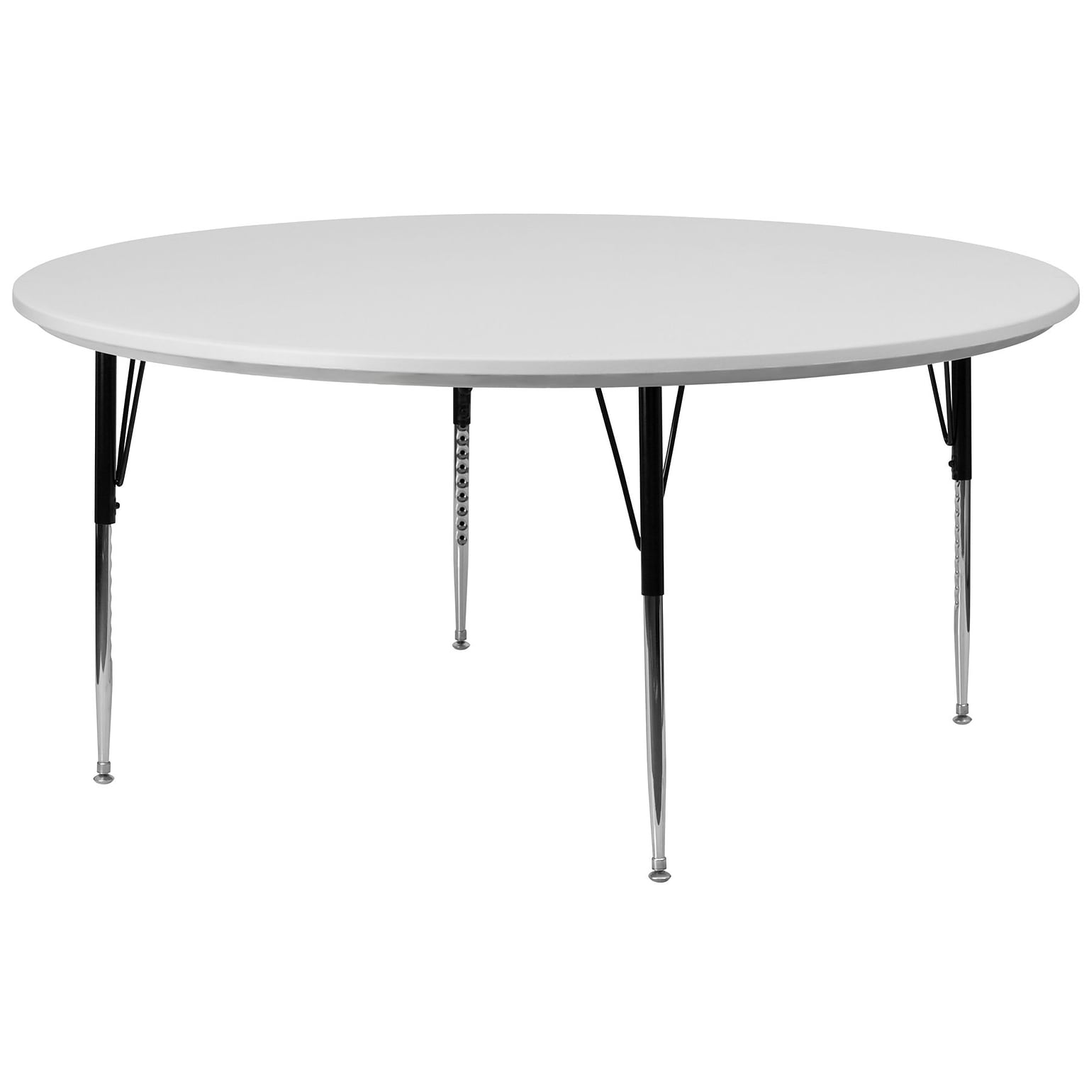 Correll Blow-Molded Plastic Top 60 Round Activity Table, Grey (AR60RND-23)