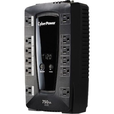 CyberPower® Intelligent LCD Series 750 VA 120 VAC Line Interactive UPS (AVRG750LCD) (AVRG750LCD)
