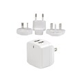 StarTech Dual-Port USB Wall Charger for iPad/iPhone/Smartphone; White