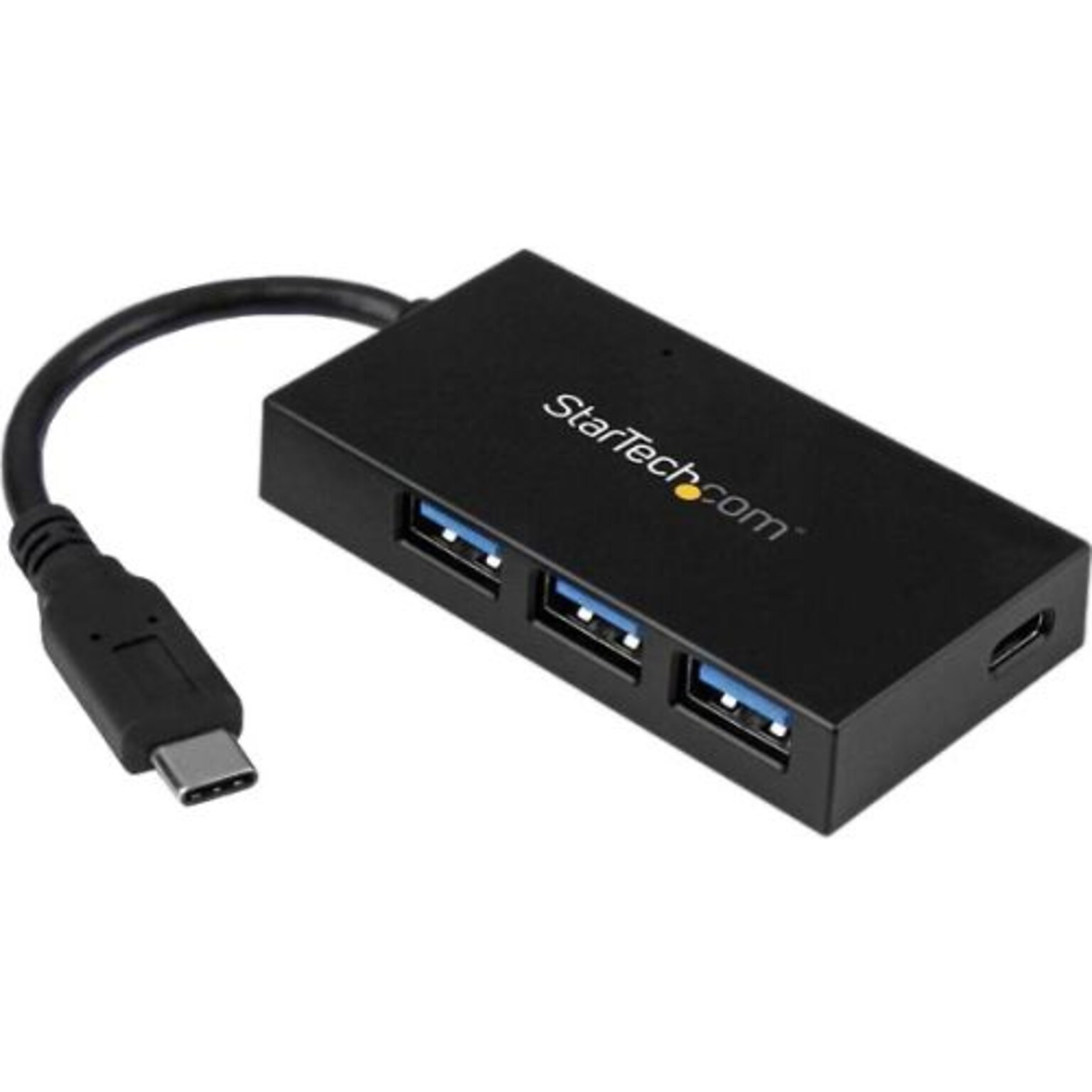 StarTech 4-Port USB-C to USB-A Hub, Black (HB30C3A1CFB)