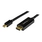 StarTech 6' Mini DisplayPort Male to HDMI Male Converter Cable, Black