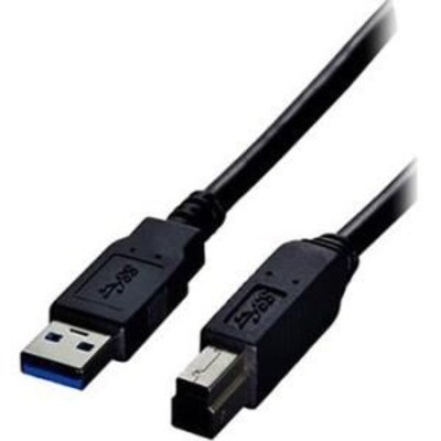 Comprehensive® 15 USB 3.0 Type A to Type B Male/Male Data Transfer Cable; Black (USB3-AB-15ST)