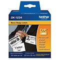 Brother ® 3.4 x 2.3 Direct Thermal Name Badge Label; White, 260/Roll (DK1234)