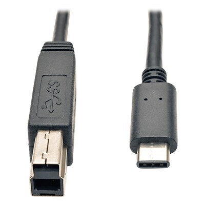 Tripp Lite USB 3.1 Gen 1 5 Gbps Cable USB Type-C USB-C to USB 3.0 Type B M/M 3 (U422-003)