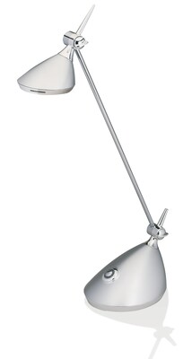 V-LIGHT LED Energy-Efficient Contemporary Desk Lamp, Silver Finish (VSKD104S)