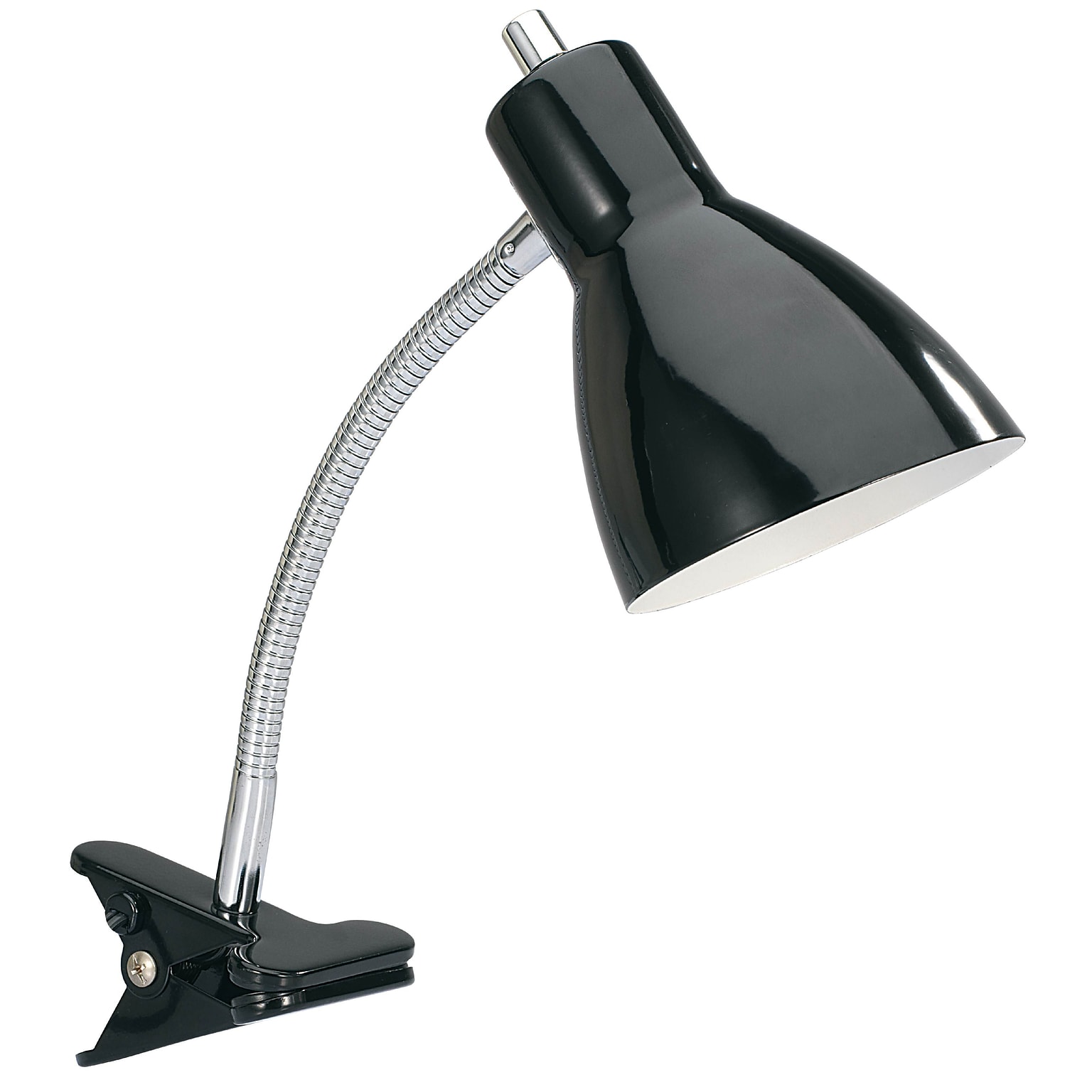 V-LIGHT CFL Gooseneck Style Clip Lamp, Black Finish (VS100504BC)