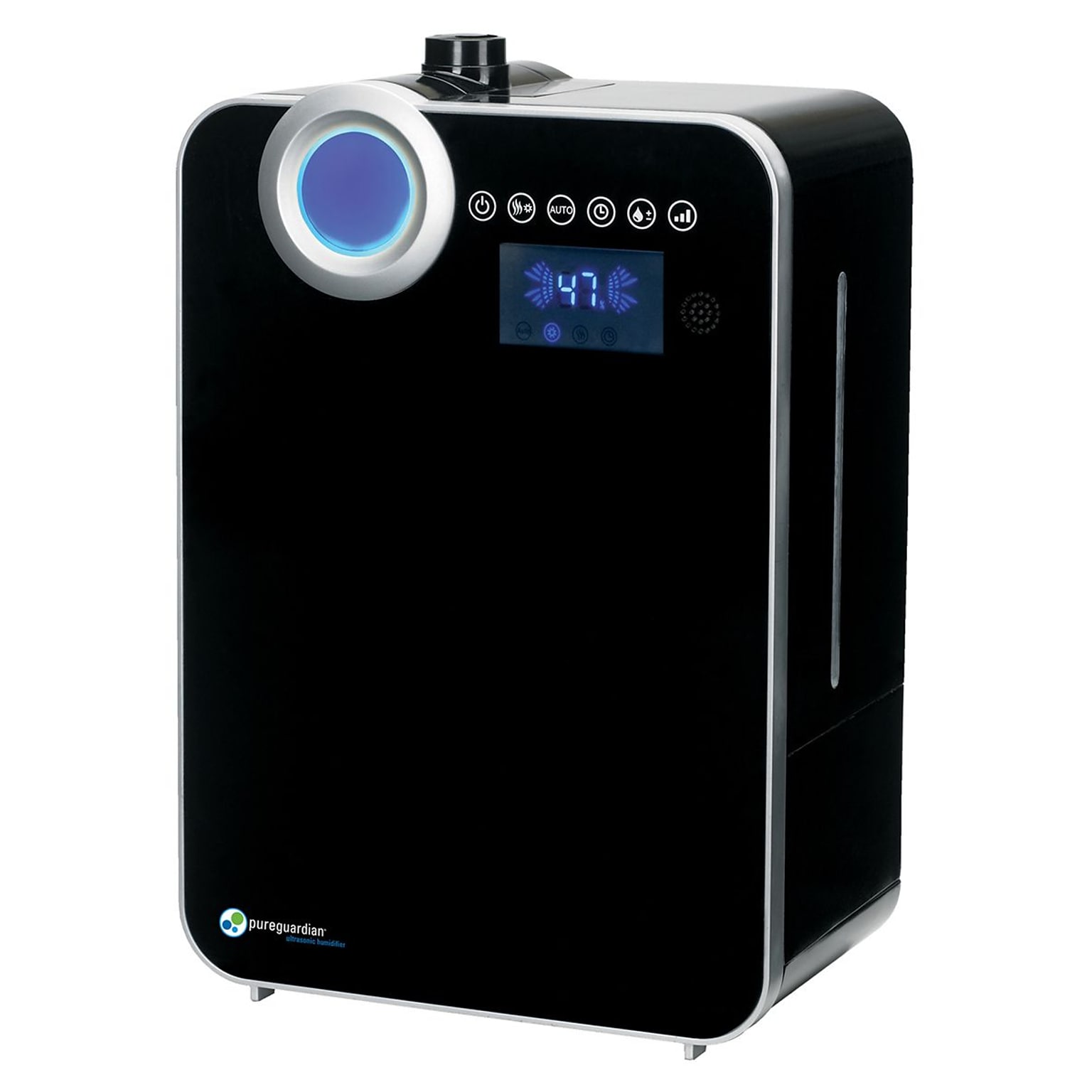 PureGuardian® H8000B 120-Hour Elite Ultrasonic Warm/Cool Mist Humidifier with Digital Smart Mist Sensor, 2-Gallons