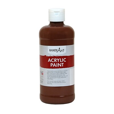 Handy Art® Student Acrylic Paint, Burnt Sienna, Certified AP Non-Toxic & Gluten-Free, 16oz RCP101085