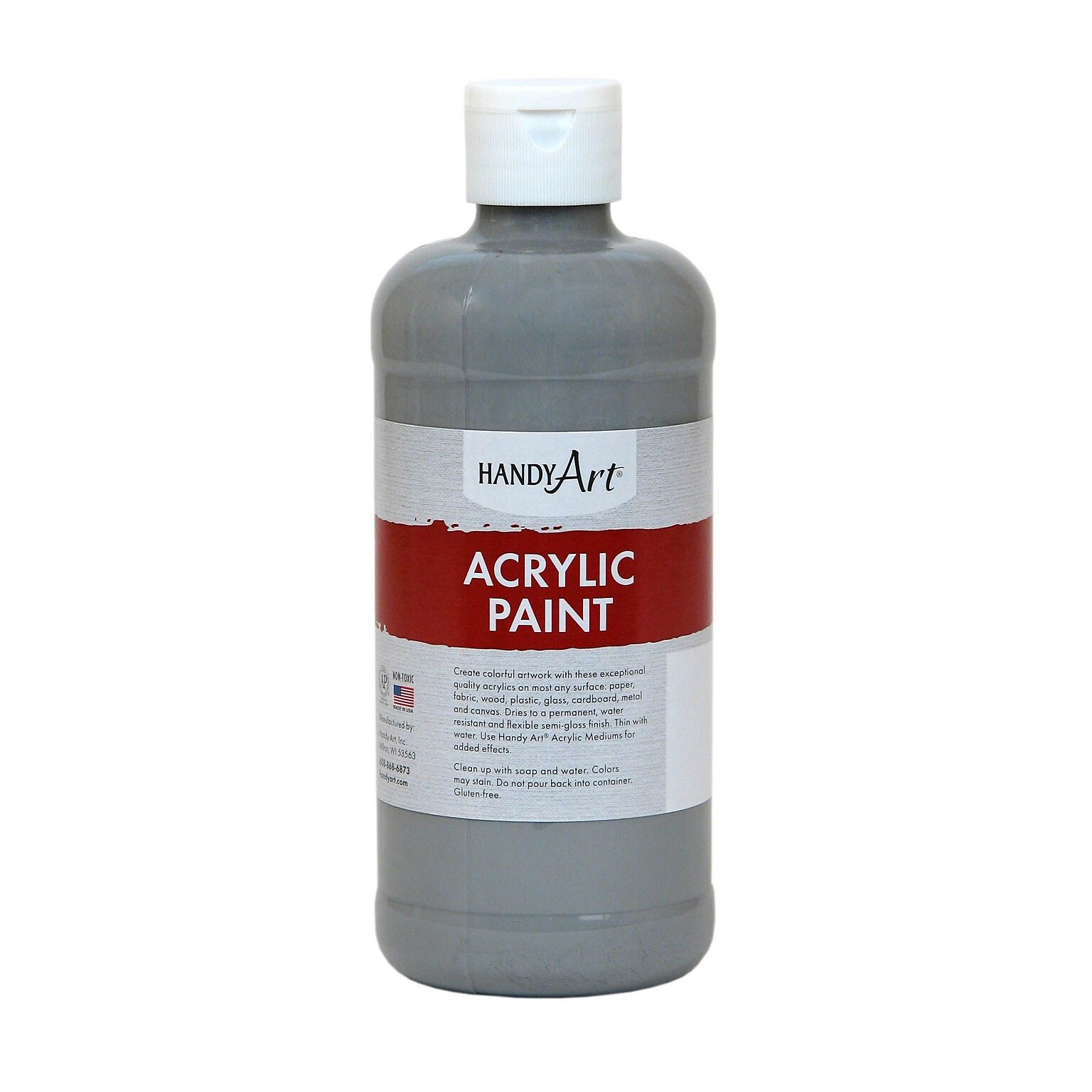 Handy Art Acrylic Paint 16 oz, Gray (RPC101105)