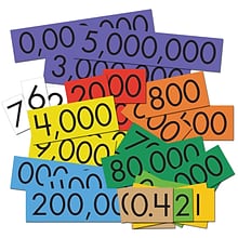 Essential Products® 10-Value Decimals to Whole Numbers Place Card Set, 4, 100 Cards (ELP626644)