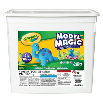 Model Magic® Pastel Colors Modeling Material, Assorted Colors, 2lb Bucket, 4 - 8oz Bags (BIN232235)