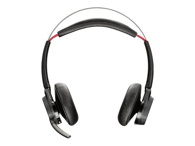 Plantronics Voyager Focus UC Active Noise Canceling Bluetooth On Ear Phone & Computer Headset, Black and Gray (202652-103)