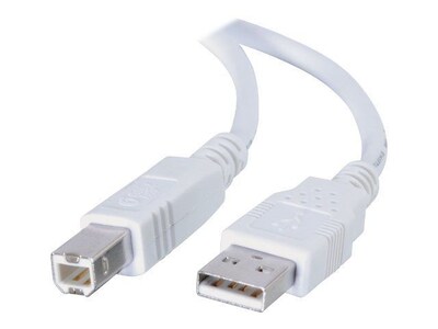 C2G ® 3.3 Type-A USB/Type-B USB Male/Male Data Transfer Cable; White (13171)