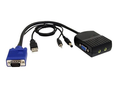 StarTech 2 Port VGA Video Splitter with Audio; Black