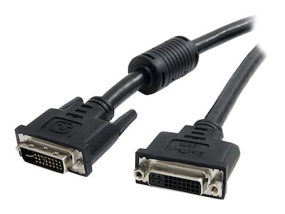 StarTech 10 DVI-I Female to DVI-I Male Dual Link Digital Analog Monitor Extension Cable; Black
