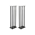 Pyle Dual Heavy-Duty Steel Support Bookshelf/Monitor Speaker Stand Mount, Black, 2/Set (PSTND14)