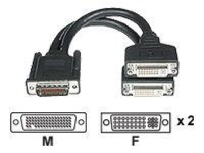 C2G ® 38064 9 LFH-59 to DVI Video Cable, Black