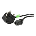 StarTech 6 Standard UK Power Cord for Computers, Black (PXT101UK)