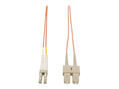 Tripp Lite N316-15M 15m SC/LC Male/Male 62.5/125 OM1 Duplex Multimode Fiber Optic Patch Cable, Orange